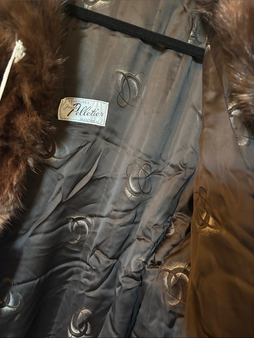 Luxurious Brown Real Fur Long Coat for Women - Picture 5 of 7